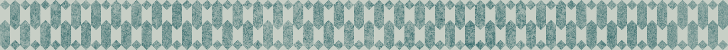 A repeating pattern of vertical, teal-colored, pointed shapes arranged in several horizontal rows, resembling a stylized fence or decorative border—perfect for UMich Off-Campus Housing promotional materials—on a white background.