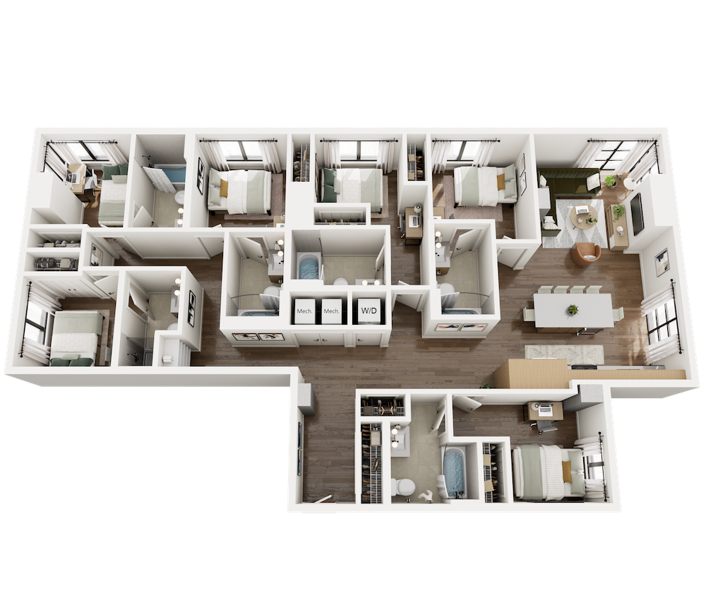 The Pendry 6.3 3D Floorplan Rambler Ann Arbor