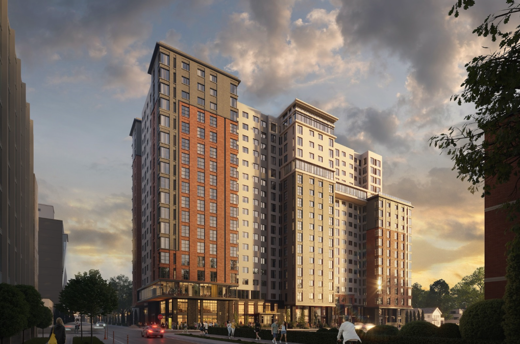Exterior rendering of Rambler Ann Arbor opening near the University of Michigan in Fall 2027.