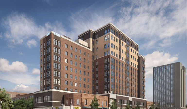 Exterior rendering of Vic Village North in Ann Arbor, MI.