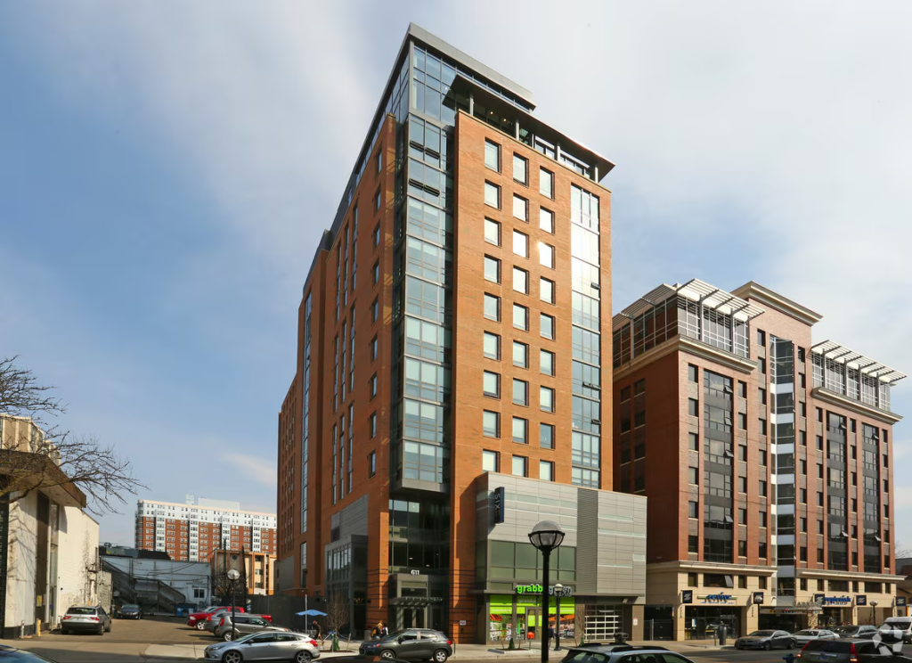 Exterior rendering of Six11 in Ann Arbor, Michigan. 