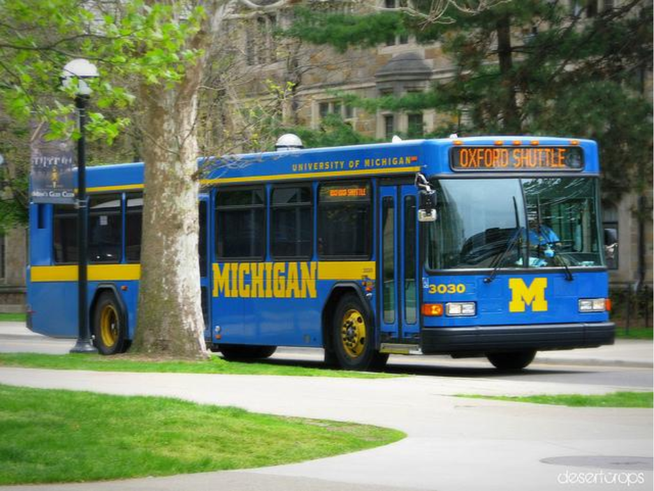 Michigan’s Blue Bus provides transportation to and from Rambler Ann Arbor.