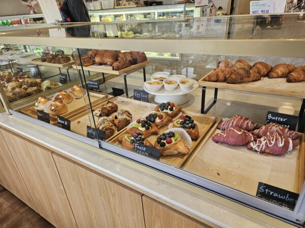 Assorted pastries and savory breakfast options at one of the best brunch places in Ann Arbor, Ondo Bakery.