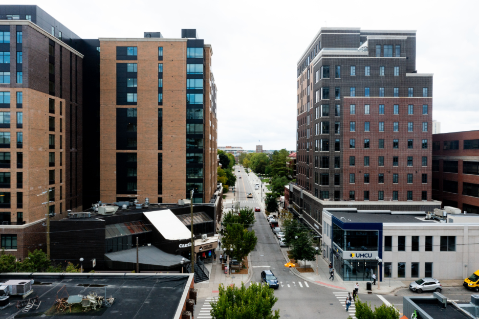 South University, a popular street near Central Campus in Ann Arbor.