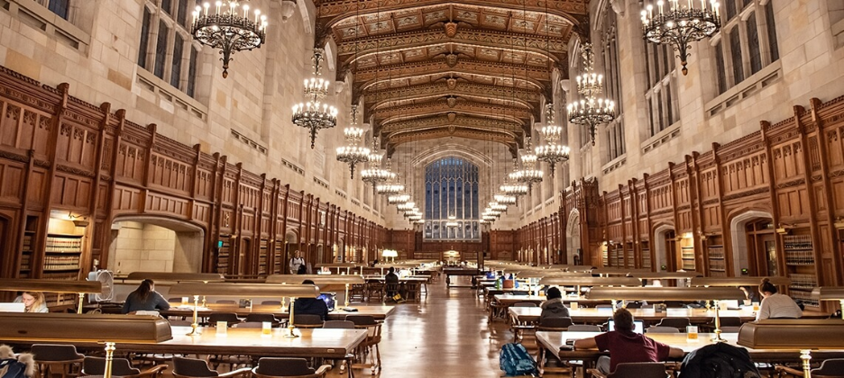 University of Michigan Law Library reading room. 