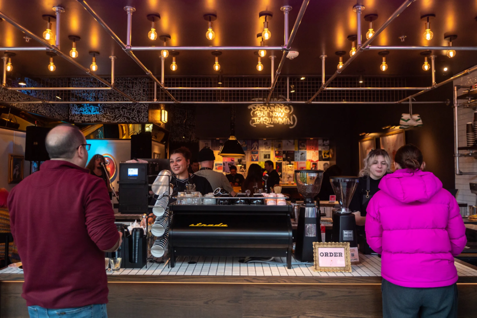 Exterior view of Misfit Society Coffee Club on East University Avenue.