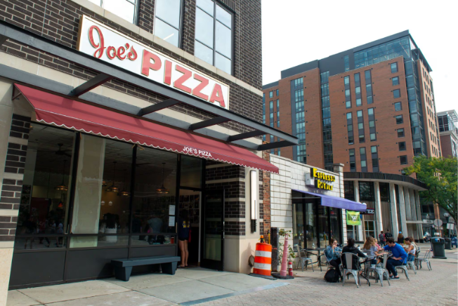 Exterior of Joe’s Pizza in Ann Arbor, Michigan.  