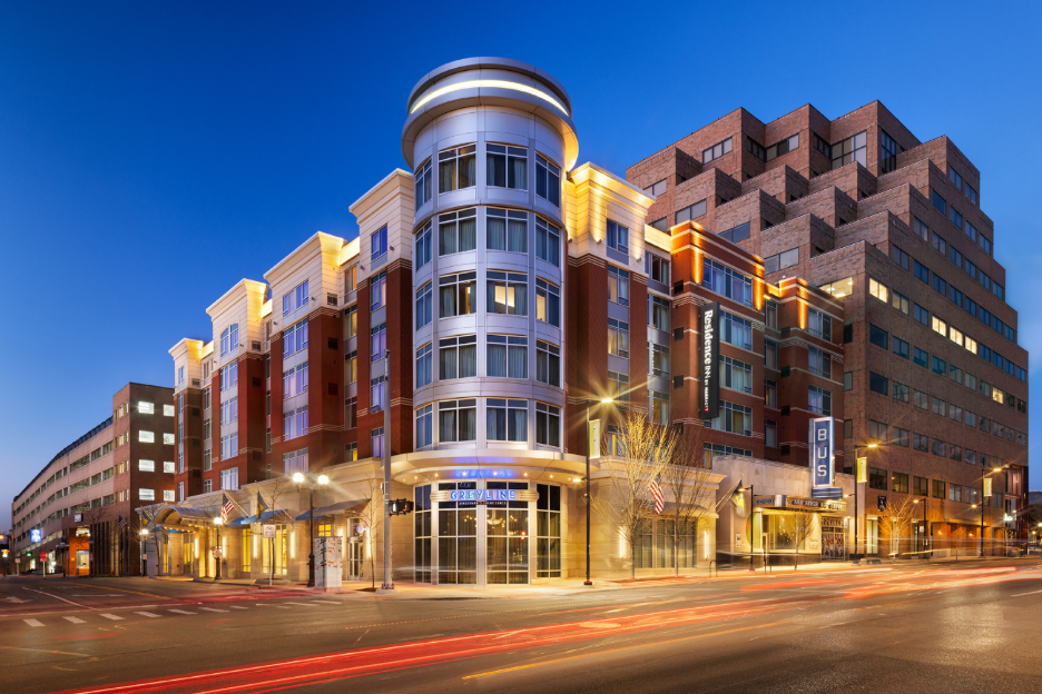Exterior view of Residence Inn by Marriott Ann Arbor Downtown. 