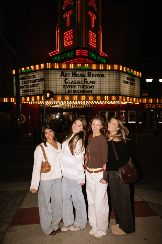 Girls in Alpha Delta Pi at the University of Michigan on State Street in Ann Arbor.