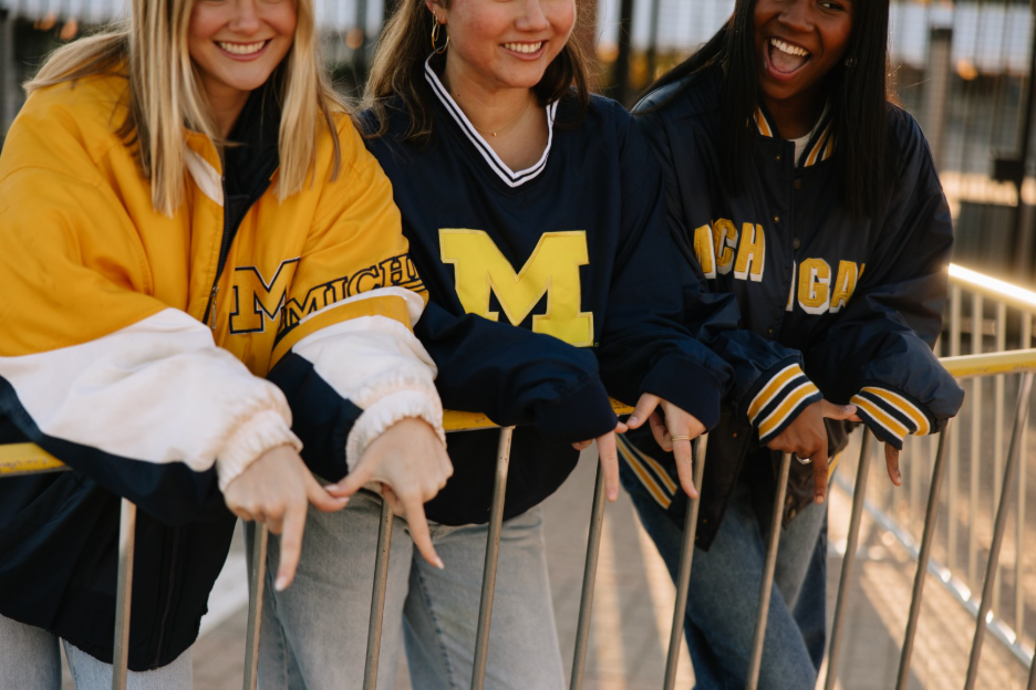 University of Michigan students tailgating before a football game in Ann Arbor. 
