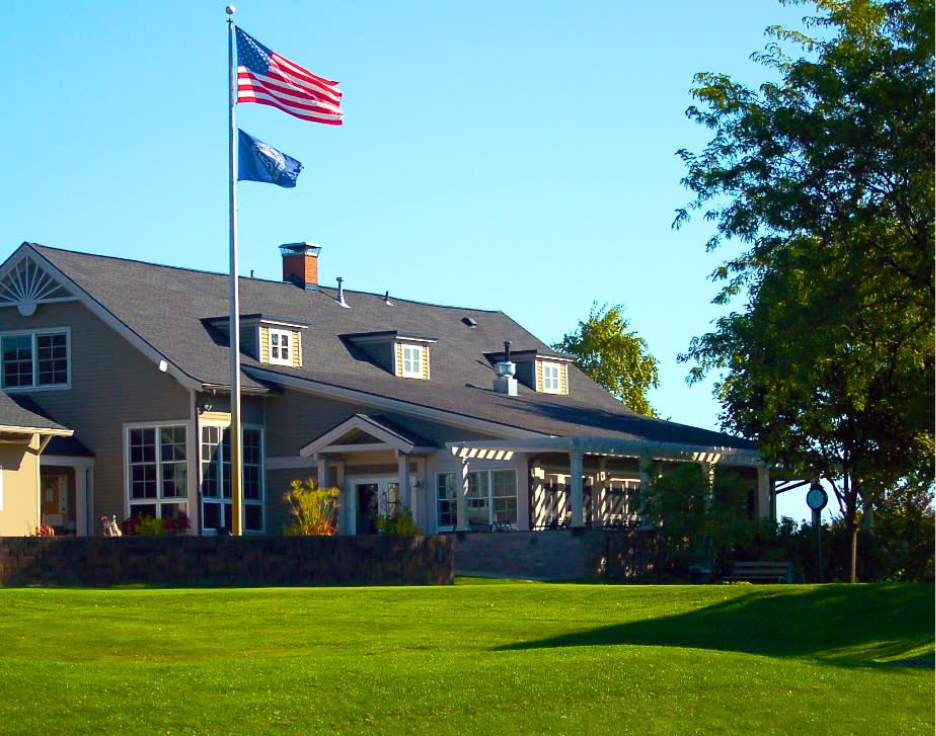 Outside view of Ann Arbor Golf & Outing Club near the University of Michigan. 