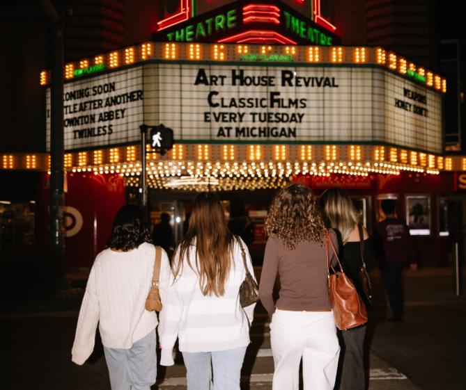 University of Michigan students hang out off-campus in Ann Arbor. 