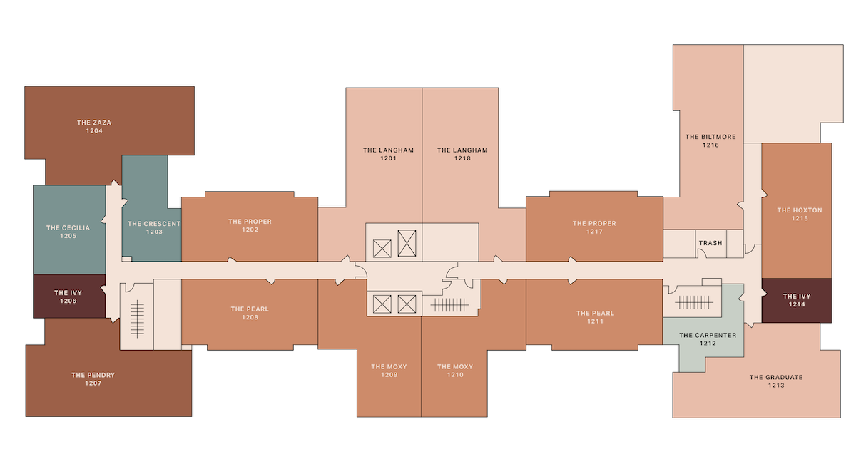 Rambler Ann Arbor student apartment Level 12 siteplan
